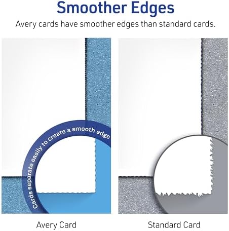 Avery Tent Cards 35 x 11 White Embossed Border 50 Blank