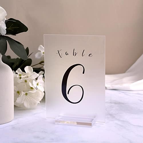 UNIQOOO 3 Inch Clear Acrylic Sign Holders 20 Count