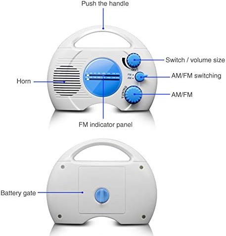 SY-910 Mini Portable AM FM Shower Radio with Built-In Speaker