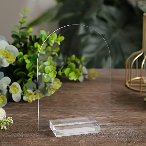 UNIQOOO 3 Inch Clear Acrylic Sign Holders 20 Count