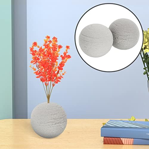 NUOBESTY Floral Foam Spheres 2pcs Grey DIY Kit