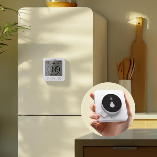 KADAMS Magnetic Pads for Square Shower Clock Black
