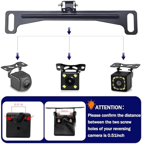 Universal Car Rear View Camera License Plate Bracket