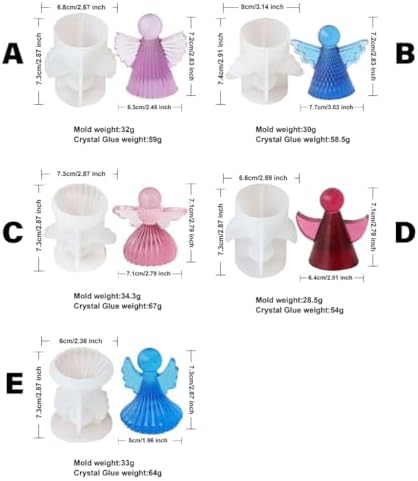 Angelic Shaped Sturdy Silicone Mold Set for Candle and Resin Crafts