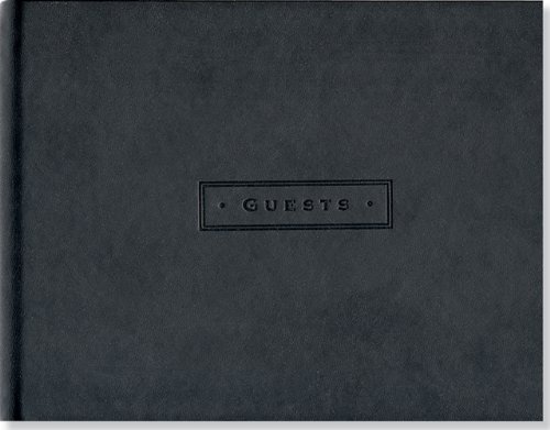 Classic Black Guest Book with Embossed Cover