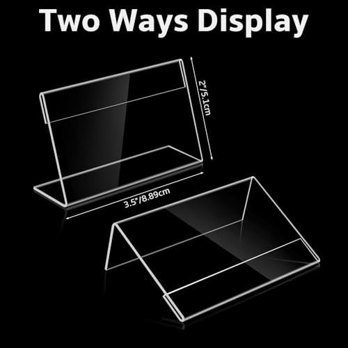 30PCS Mini Acrylic Sign Holder 35x2 Display Stand
