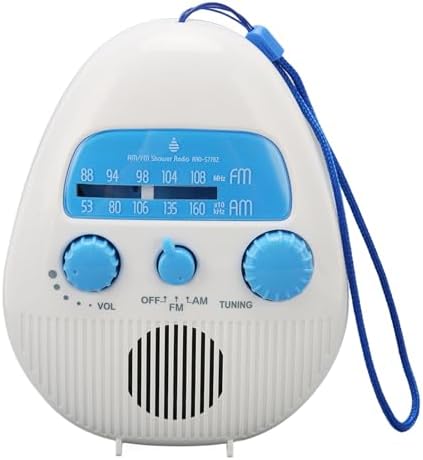 Zopsc AM FM Shower Radio with Rotating Knob