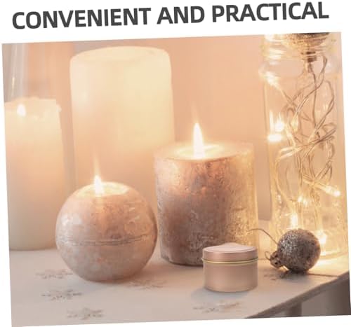 PRETYZOOM 12Pcs Metal Candle Tins with Lids for DIY Aromatherapy