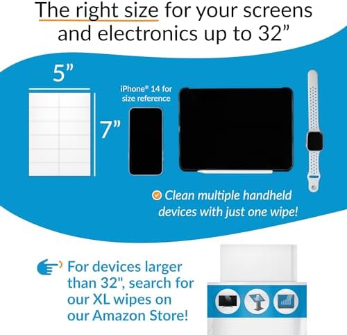 iCloth Large Screen Cleaning Wipes for Electronics