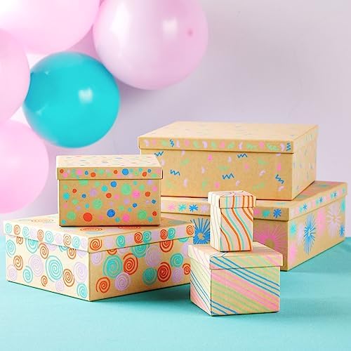 6-Pack Square Nested Gift Boxes with Lids