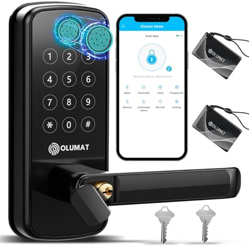 8-in-1 Smart Door Lock with Biometric Fingerprint Keypad