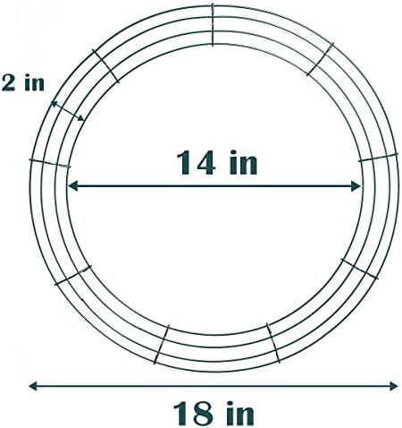 6 Pack Wire Wreath Frame with Hooks and Paddle Wire