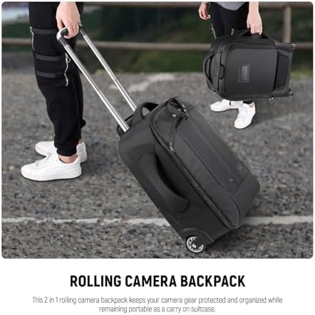Neewer 2-in-1 Rolling Camera Backpack Trolley Case