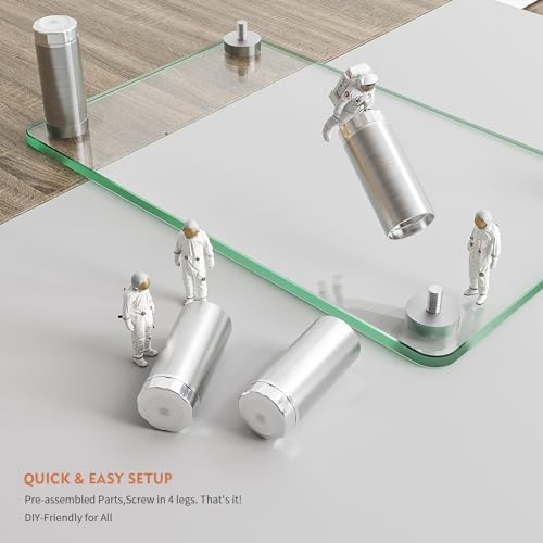 2 Pack Adjustable Monitor Riser with Tilt and Space-Saving Design