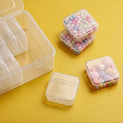 Mathtoxyz Small Bead Organizers 15 Pieces Transparent Storage Cases