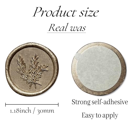 100Pcs Rosemary Wax Seal Stickers for Envelopes and Invitations