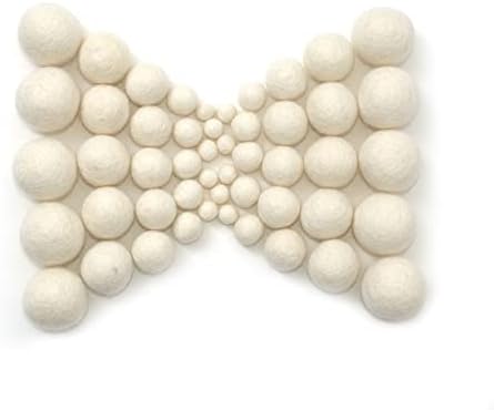 Glaciart One Wool Felt Balls 50 Pieces Mixed Sizes
