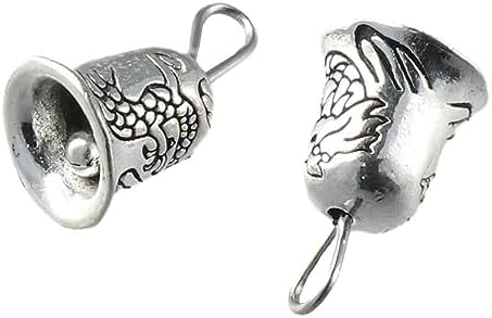 30Pcs Mini Antique Silver Jingle Bells Charms for DIY Jewelry