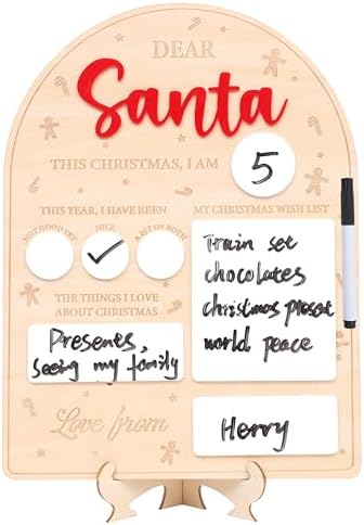 Dear Santa Letter Board - Christmas Party Photo Prop
