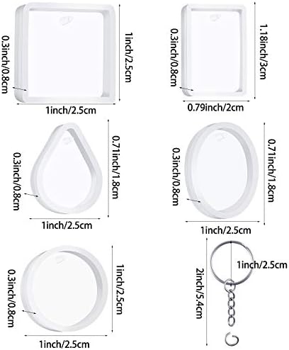 WILLBOND 67 Piece Resin Keychain Mold Set