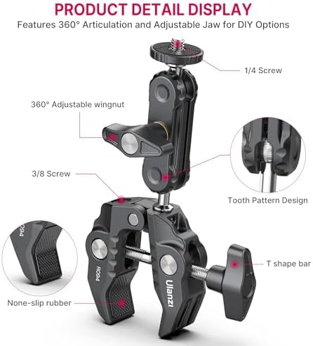 ULANZI Super Clamp for Camera Monitor Mounts