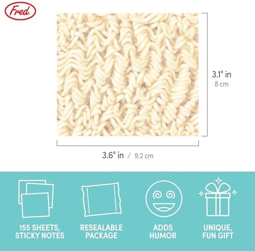 Genuine Fred Ramen Notes Sticky Note Pad 155 Sheets 35x3