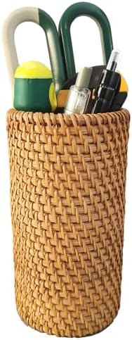 Handmade High Wall Rattan Pen Cup Holder