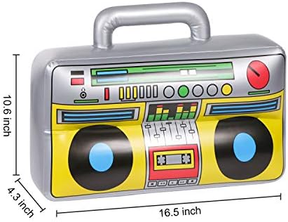 6 pcs Inflatable Boombox 80s 90s Party Decor