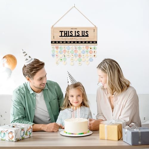 CHDITB 3D This is Us Birthday Calendar Wall Hanging