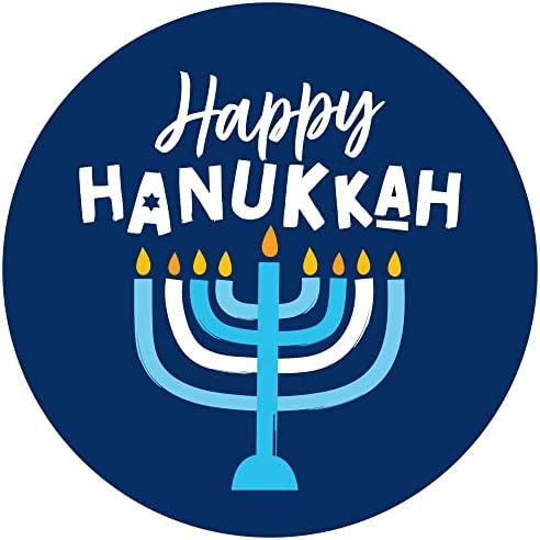 Big Dot of Happiness Hanukkah Menorah Sticker Labels - 24 Count