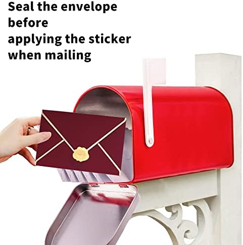 300pcs Gold Heart Envelope Seals with Self-Adhesive