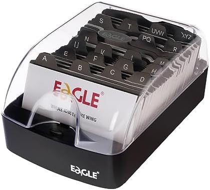 Eagle Business Card Box Push-Button 350 Cards Storage