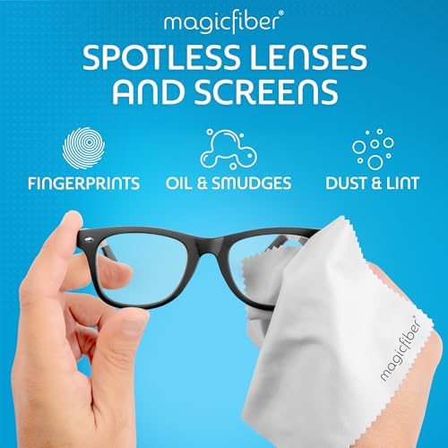 MagicFiber Microfiber Cleaning Cloth 6 Pack - Premium for Glasses Screens Lenses