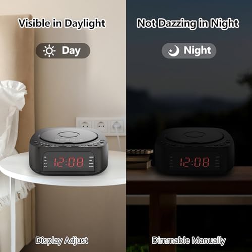 CD Player Alarm Clock with Remote and Bluetooth