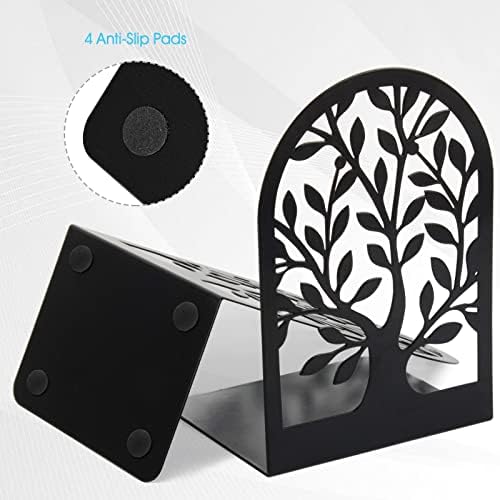 HappyHapi Book Ends Set 3 Pairs 6 Pcs L Shaped Metal