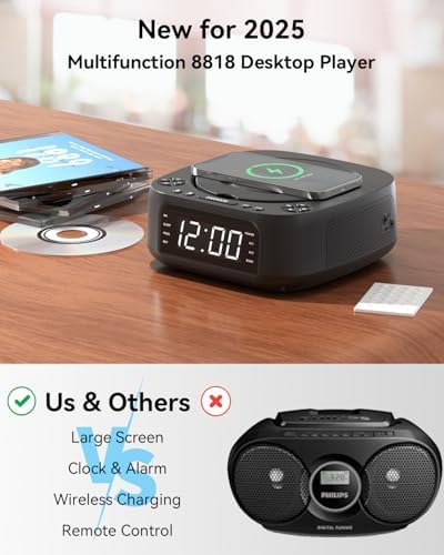 MONODEAL Portable CD Player with Bluetooth FM USB and Sleep Timer