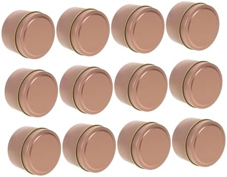 12Pcs Refillable Metal Candle Tins with Sealing Lids