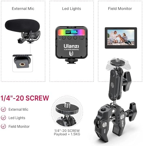 ULANZI Super Clamp for Camera Monitor Mounts