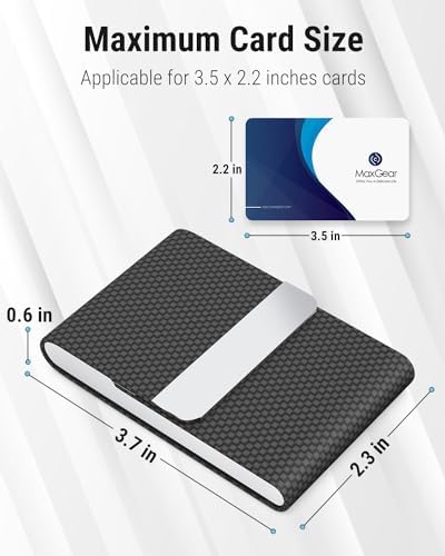 MaxGear Business Card Holder Black Carbon