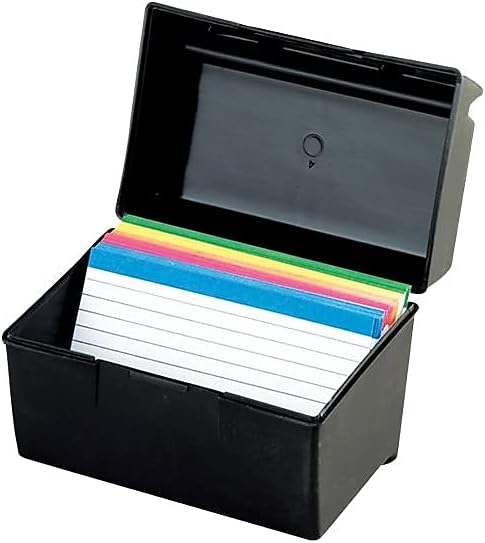 Oxford Plastic Index Card Box 400 Card Capacity