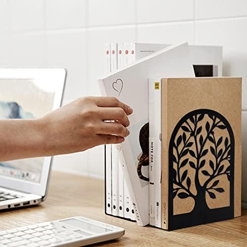 HappyHapi Book Ends Set 3 Pairs 6 Pcs L Shaped Metal