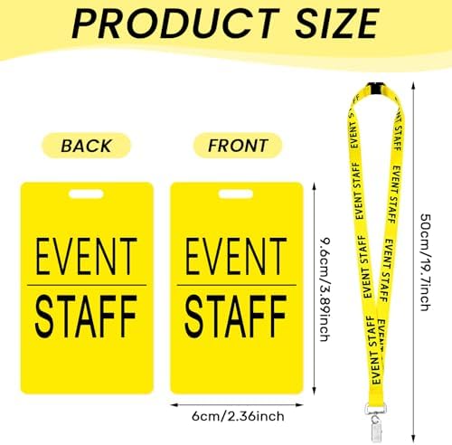 Qilery 50 Set Lanyards with PVC Cards for Events