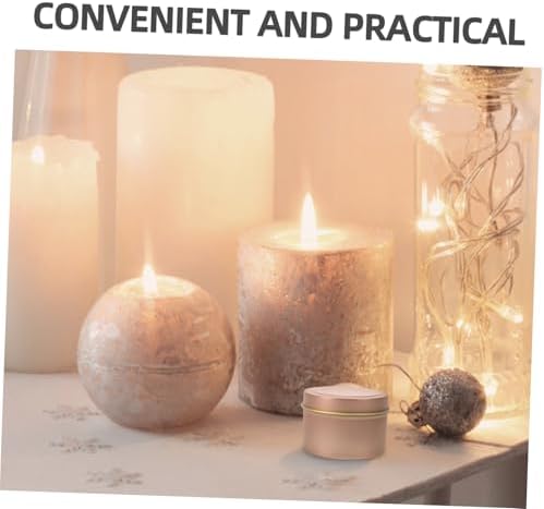 Jecompris 12Pcs Metal Candle Tins with Lids