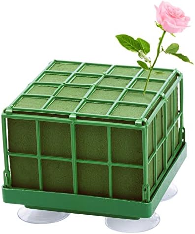 Lyellfe 8 Pack Square Floral Foam Cage with Suction Cup