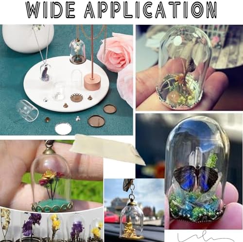 SUNNYCLUE 12Pcs Glass Jar Charms for Jewelry Making