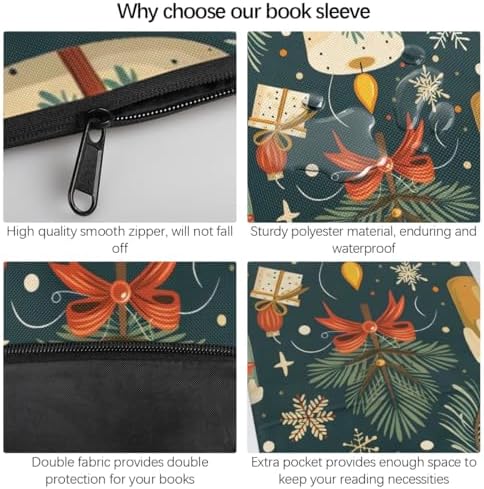 Christmas Candle Book Sleeve for Book Lovers Gifts