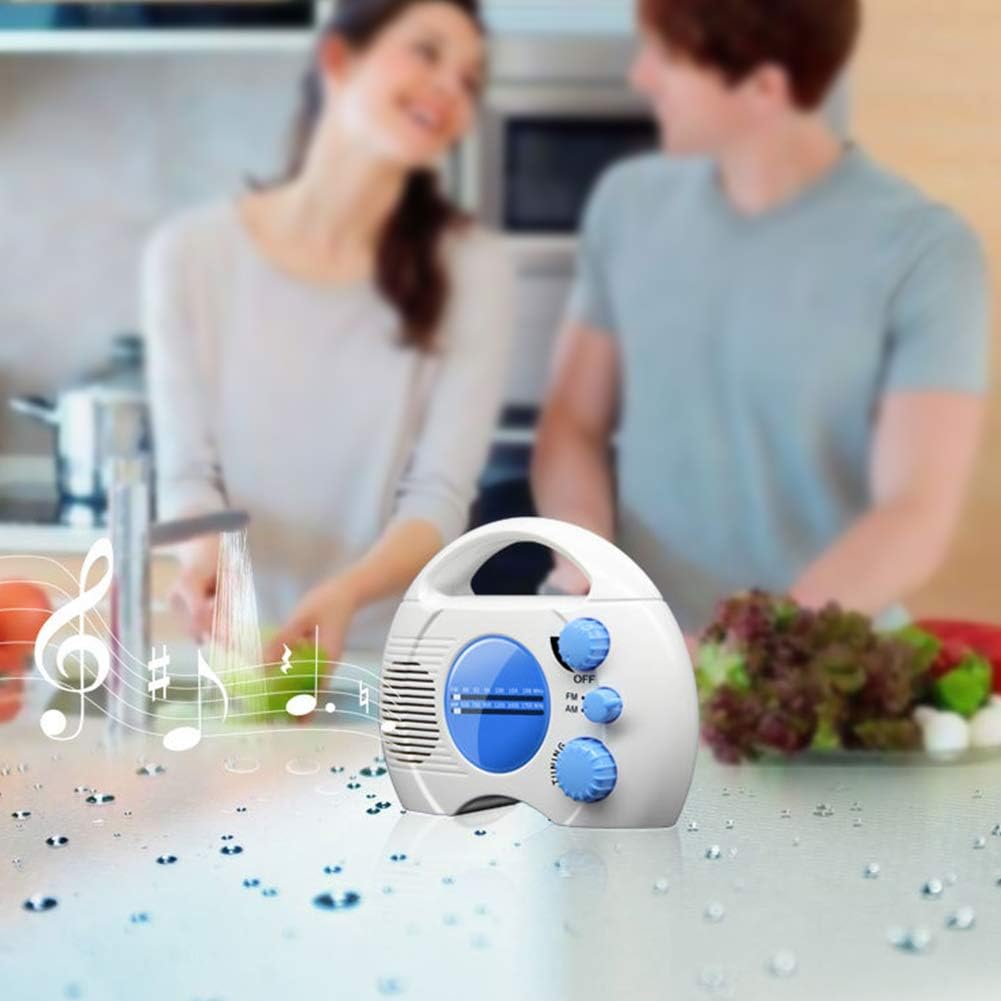 SY-910 Mini Portable AM FM Shower Radio with Built-In Speaker