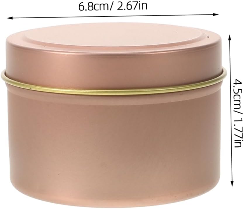 Jecompris 12Pcs Metal Candle Tins with Lids