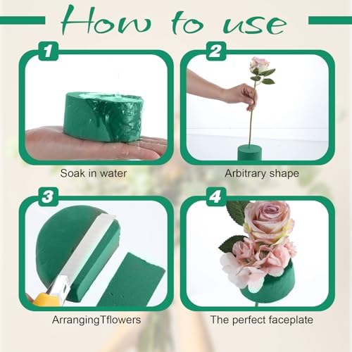 Giantree 4Pcs Floral Foam Blocks for Arrangements