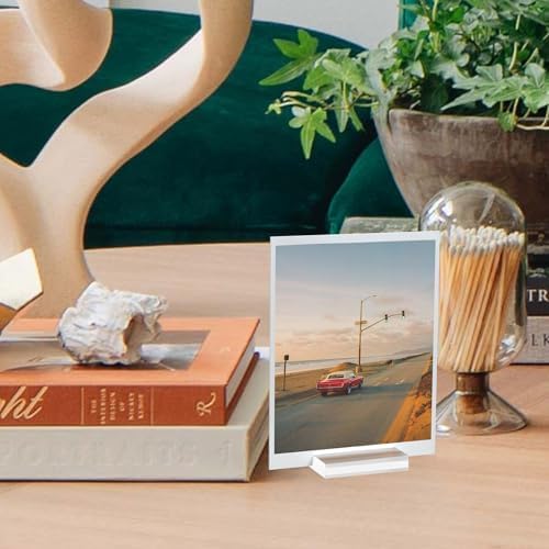 12 Pcs Clear Acrylic Name Card Holders for Table